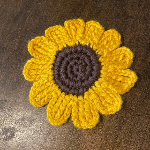 Handmade‎ Yellow Sunflower Coaster - Picture 1 of 2